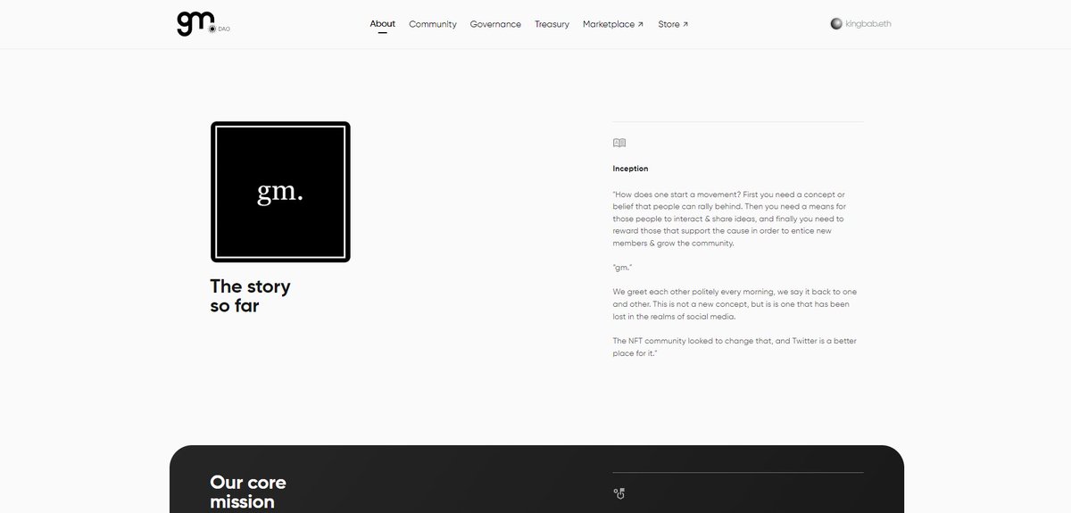 gm

Here's some news you should take a few minutes to check out: <a href="/gmDAOeth/">gmDAO</a> rebranding is all set, and the new website is online. Spoiler alert: top-notch work, as always.

The DAO's story and values are displayed on the front page and are worth a read.