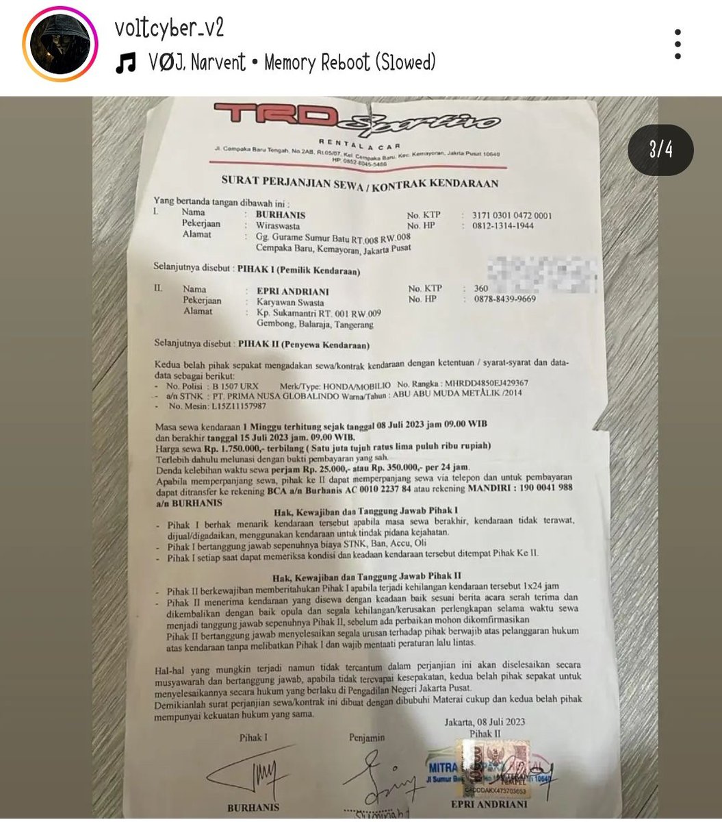 dhemit_is_back's tweet photo. Teruntuk Sahabat kami di dimensi IG Voltcyber.V2 soal kasus Sukolilo Pati Jawa Tengah 
- Kami Sepakat dgn ID yang di pakai penyewa mgkn itu disalah gunakan ( Ada laporan kehilangan memang)
- Kami pun sepakat ini sebuah
 jaringan mafia mobil didalamnya
- Tapi data Bunharis valid sesuai Dispenduk Nomer tlp Valid didaftarkan sesuai NIK 
- 3 korban selamat salah satunya memang leasing/Kolektor dari data yang kami dapat,malah ada info mbl itu sudah berada disana lebih dari 1 tahun 

Korban tetaplah korban kita wajib dukung ungkapan Polisi soal ini
Kita tunggu saja hasil @poldajateng_ ungkap semua tabir kasus ini dan tangkap semua yg terlihat dalam aksi masa ini