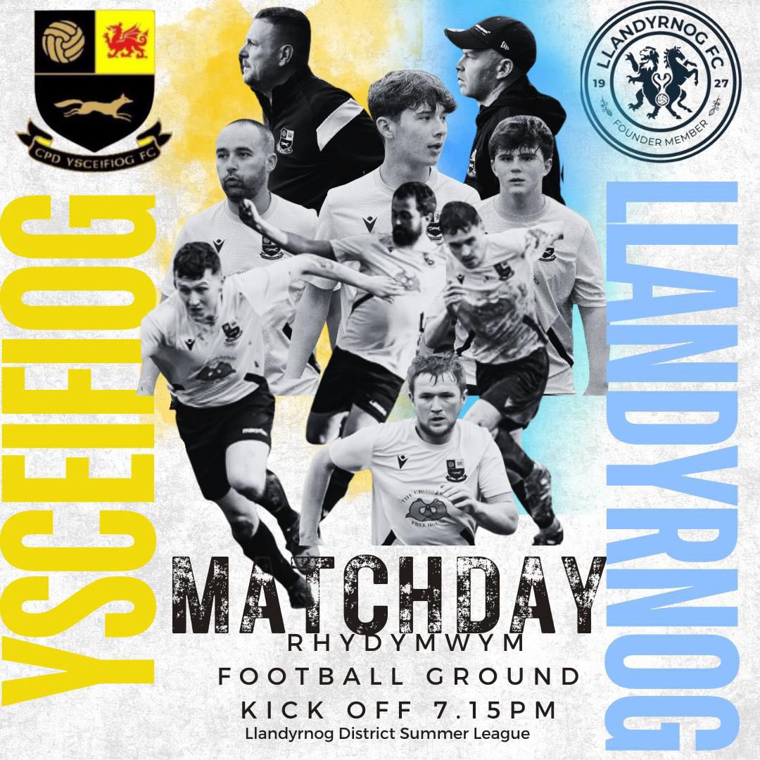 Ysceifiog FC (@ysceifiogfc) on Twitter photo 🟡MATCHDAY⚫️
.
.
.
Tonight we take on <a href="/DyrnyFC/">Llandyrnog FC</a> for the second time in 3 days. Tonight we are at home <a href="/Rhydymwynfc2023/">Rhydymwyn FC</a> where the bar will be open and snacks available. Get down and support the lads #UTFYM 🟡MATCHDAY⚫️
.
.
.
Tonight we take on <a href="/DyrnyFC/">Llandyrnog FC</a> for the second time in 3 days. Tonight we are at home <a href="/Rhydymwynfc2023/">Rhydymwyn FC</a> where the bar will be open and snacks available. Get down and support the lads #UTFYM