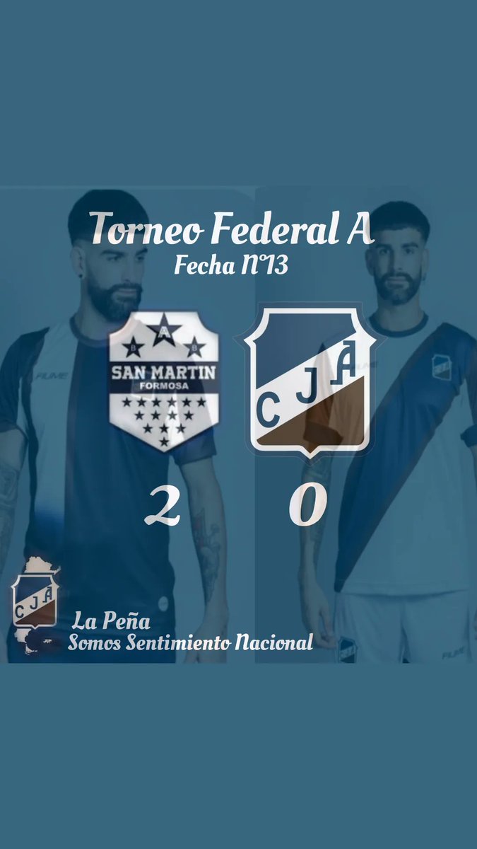 El Santo cayó en Formosa. Arrancó perdiendo casi desde el vestuario, a los 4'  del PT Hernan González de penal habría el marcador para el local.En el segundo tiempo a los 38' Santiago Ibáñez aseguraba la victoria para San Martin.

La Peña 💙🤍🤎
Somos Sentimiento Nacional.