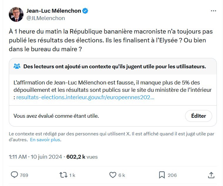 DeBunKerEtoiles's tweet photo. Dans la famille « j’ai perdu donc les élections sont truquées », après Trump je vous présente Mélenchon : https://t.co/YmU451NKVx