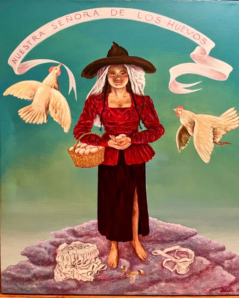 Alfredo_deBatuc's tweet photo. #NuestraSeñora de Los #Huevos 1990©️ #alfredo_de_batuc 
Acrylic/canvas 
Acrílica/tela

 #ourlady #notredame 
#gallinas #chickens #hens #poulet
#galliformes #gallogallo 
#boxershorts #jockstraps #suspensorio #Джо́ки #suspensor
#eggs #œufs #oeufs
#alfredodebatuc #alfredo_debatuc https://t.co/EE9NA0nGSk