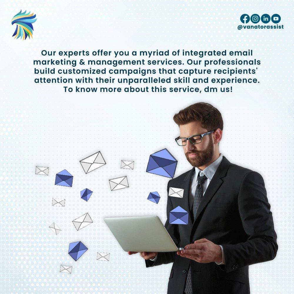 VanatorAssist's tweet photo. We don't just write marketing emails, we CURATE them!
Visit https://t.co/H68ldylW2L to know more.
#VanatorAssist #Vanator #EmailMarketingServices #EmailMarketing #Emails #DigitalMarketingAgency https://t.co/h2JOwtlJVP