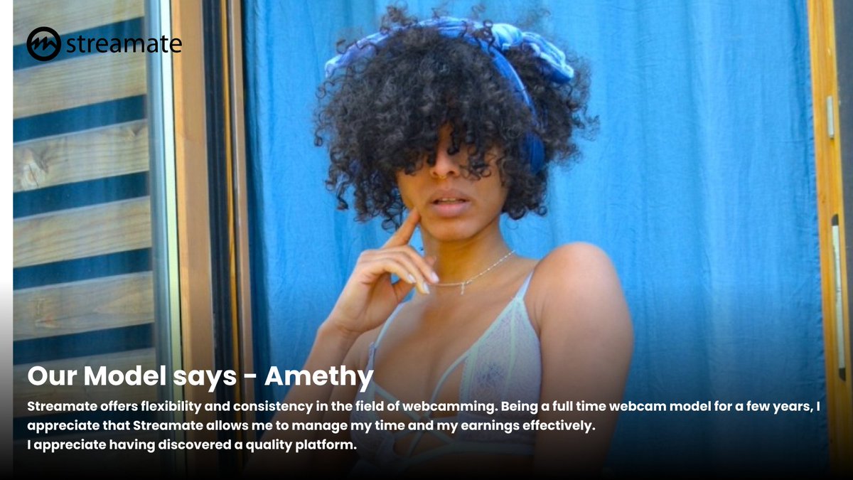 Streamate offers flexibility and consistency in the field of webcamming. Being a full time webcam model for a few years, I appreciate that Streamate allows me to manage my time and my earnings effectively.
I appreciate having discovered a quality platform. #ourmodels #testimonial
