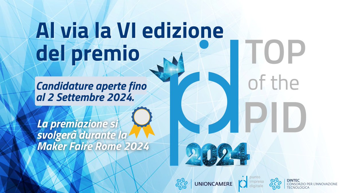 DINTEC_Scrl's tweet image. 🔊 𝗦𝗼𝗻𝗼 𝗮𝗽𝗲𝗿𝘁𝗲 𝗹𝗲 𝗰𝗮𝗻𝗱𝗶𝗱𝗮𝘁𝘂𝗿𝗲 𝗽𝗲𝗿 𝗹𝗮 𝗩𝗜 𝗲𝗱𝗶𝘇𝗶𝗼𝗻𝗲 𝗱𝗲𝗹 𝗽𝗿𝗲𝗺𝗶𝗼 𝗧𝗼𝗽 𝗢𝗳 𝗧𝗵𝗲 𝗣𝗶𝗱!🚀
➡️Per maggiori informazioni e scoprire come candidarsi visita la pagina dedicata: bit.ly/3KVZAYB
#topofthepid2024 #tweentransition #PMI