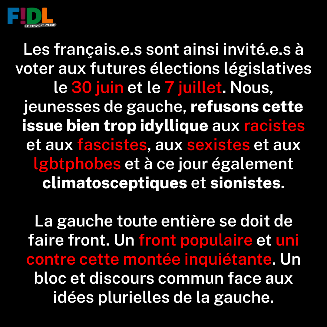 📣 FIDL, le syndicat lycéen tweet media