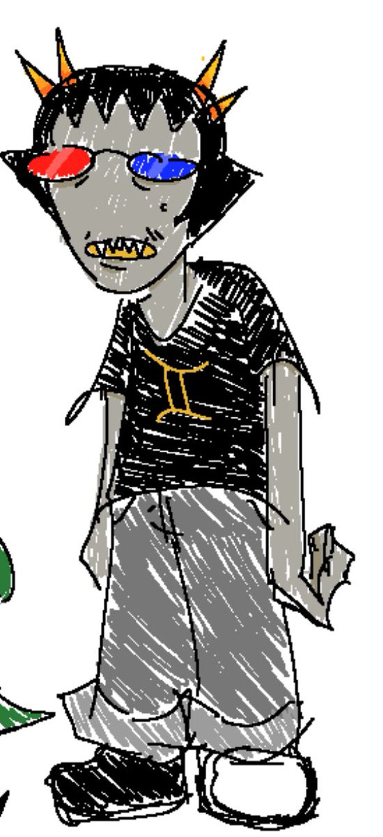 transequius's tweet image. i like drawing nepeta and making her shaped like a goblino