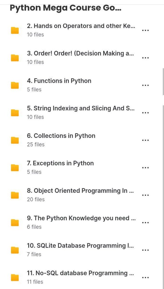 Complete Python Mega Course 🤯🤯

Just Free Of Cost !!

Simply :

1. Follow (so that I can DM)
2. Like and Repost
3. Comment "Python" to Recieve Your Copies