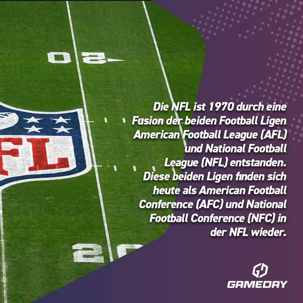 Wer neu am Start ist, fragt sich häufig: Warum gibt es eigentlich AFC und NFC? Wir haben die Antwort! 🤓 

Auf unserer Website gibt es eine ausführlichere Erklärung zu AFC und NFC. Den Link gibt's hier:
➡️ buff.ly/3XmkJCF 

#Gameday #Everydayisgameday #NFL