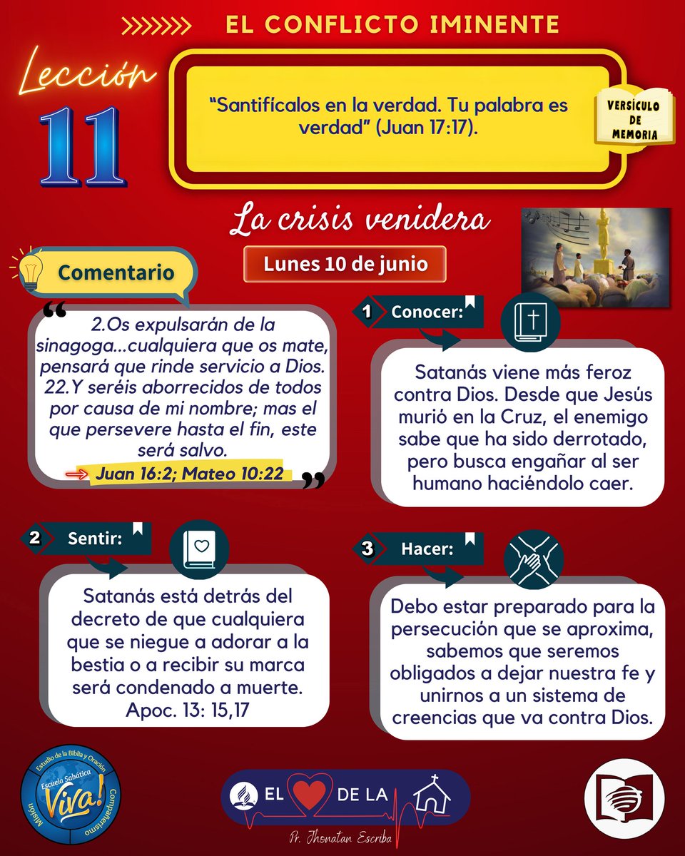 Pr_JEscriba's tweet photo. 📚 𝙇𝙚𝙘𝙘𝙞𝙤𝙣 𝙙𝙚 𝙀𝙨𝙘𝙪𝙚𝙡𝙖 𝙎𝙖𝙗𝙖𝙩𝙞𝙘𝙖 𝙨𝙞𝙣𝙩𝙚𝙩𝙞𝙯𝙖𝙙𝙖 𝙥𝙖𝙧𝙖 𝙝𝙤𝙮:
🗓 10 de junio 👇🏻📸  FELIZ LUNES !! 

#Lunes #mayordomíaestodo #EscuelaSabática #PrimeroDios #adventistasdelseptimodia #LESAdv #adventistas #LeccióndeEscuelaSabática #Reavivar https://t.co/xMJKmSoQOF