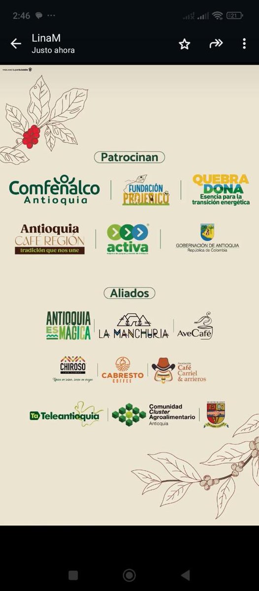 Linavelasqueze's tweet photo. 🚫El Comité de Cafeteros de Jericó rechaza la organización del Caféstival que se realizará en Jericó el 15 y 16 de junio, expresan el más rotundo rechazo por la presencia de Anglogold Ashanti... 
@susanamuhamad @petrogustavo
Abro hilo 👇 https://t.co/XWk6FKOLvV