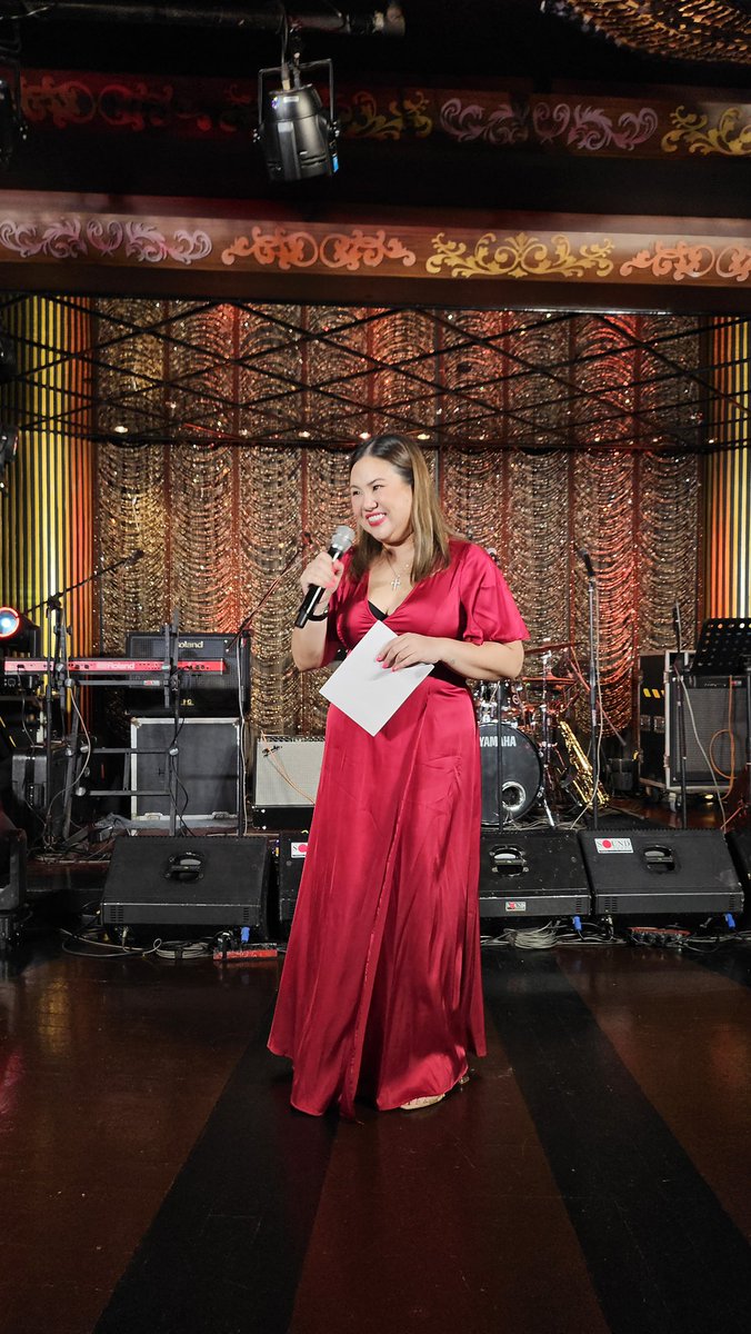 vmgasia's tweet photo. The lady in red ❣️ Tin hosted the super fun birthday of Trixie! 🥳🐉 

#TinGamboa #Suzy899 #VMGTalent #HostingPH #HostPH https://t.co/fjAIec9V9N