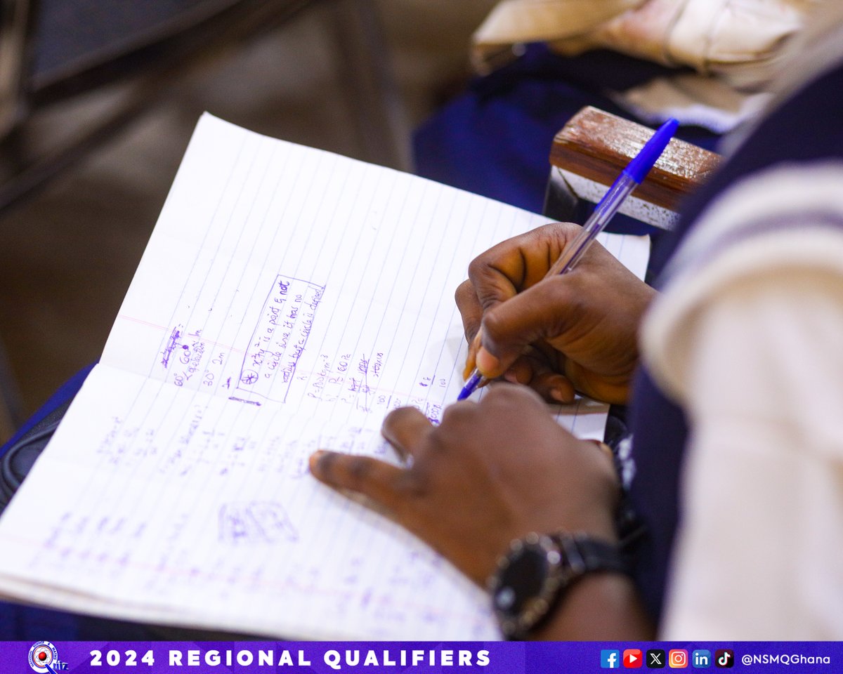 NSMQGhana's tweet photo. BONO REGION:

End of Round 1

Berekum SHS: 18pts
Notre Dame Girls' SHS: 16pts
Nkoranman SHS: 16pts
Drobo SHS: 09pts

A very close contest this is. Let's see how things turn out in the Speed Race🏃🏿🏃🏿

#NSMQRegionals #NSMQ2024 #Primetime https://t.co/dxZFpef1si