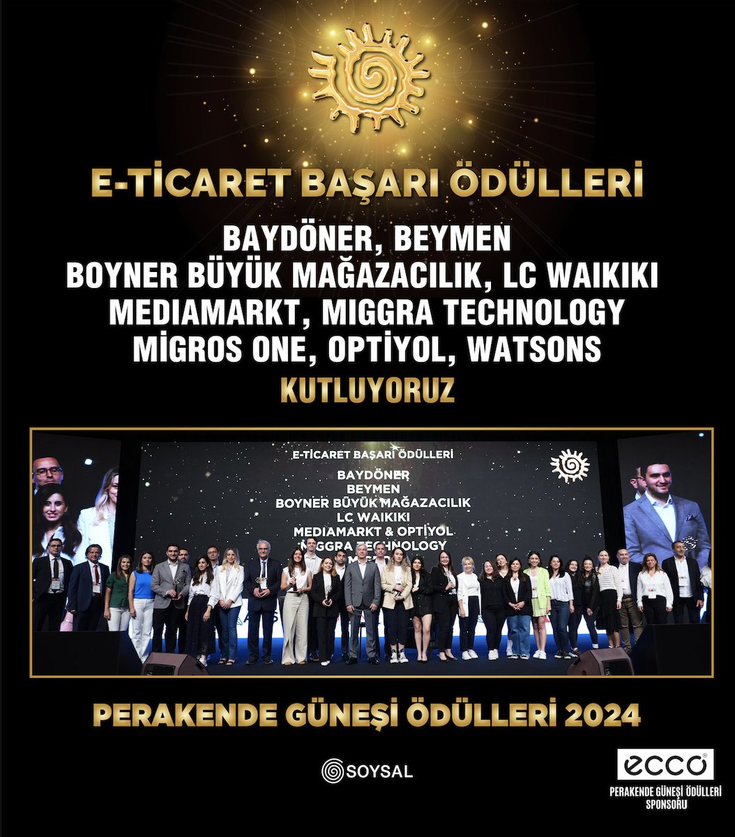 PG_Soysal's tweet photo. E-Ticaret Başarı Ödülleri - Kutluyoruz #perakendegünleri #soysal #burasıperakendegünleri #retaildays #PG24 @bay_doner @Beymen @boyneronline @LCWaikiki @Optiyol @mediamarkt_tr #MiggraTechnology @Migros_Turkiye @watsonsturkiye https://t.co/qnHp02sZ3U