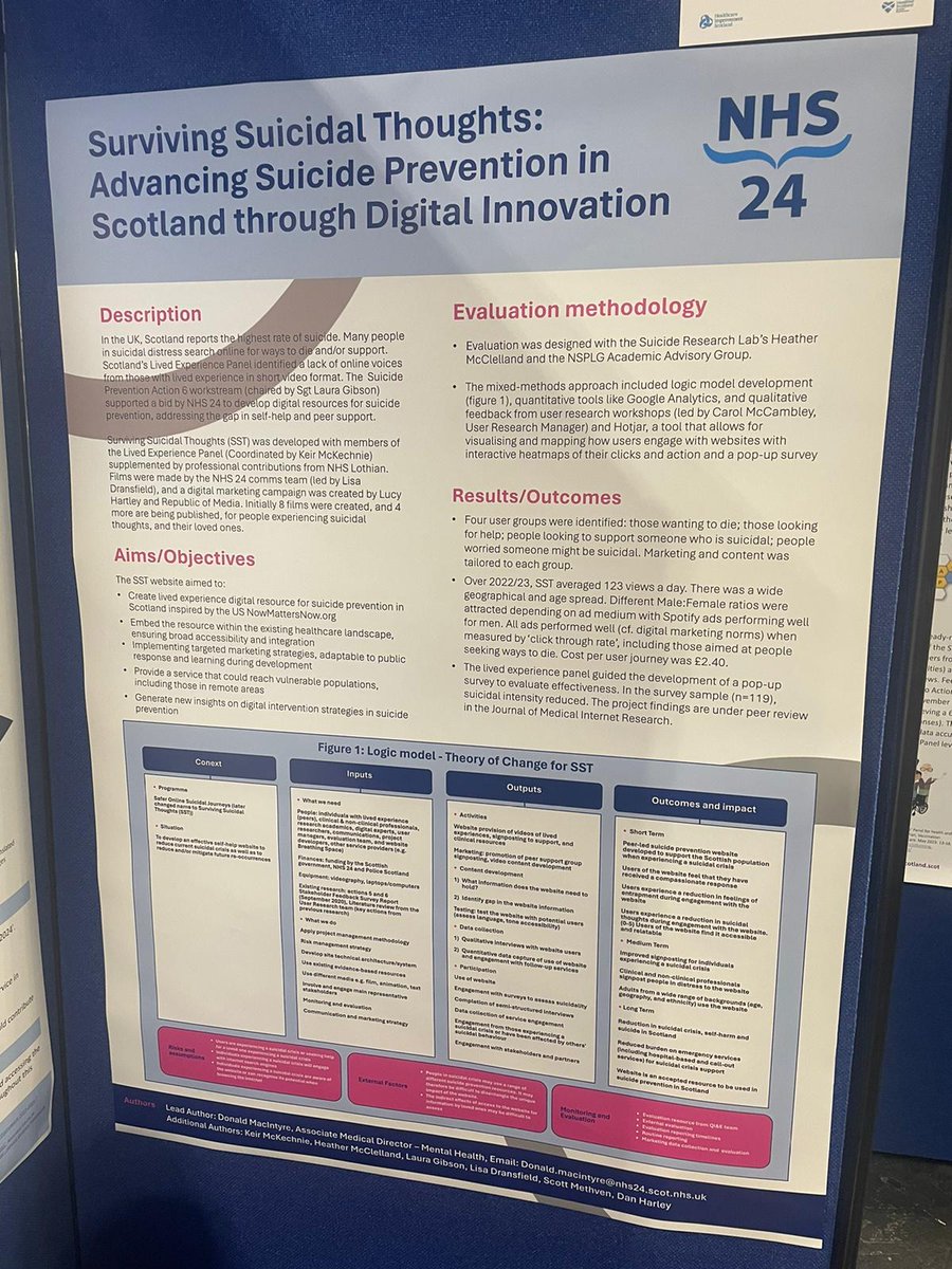 Great to see our posters at the #NHSScot24 event describing the collaborative efforts of a range of <a href="/NHS24/">NHS 24</a> colleagues to improve and innovate services