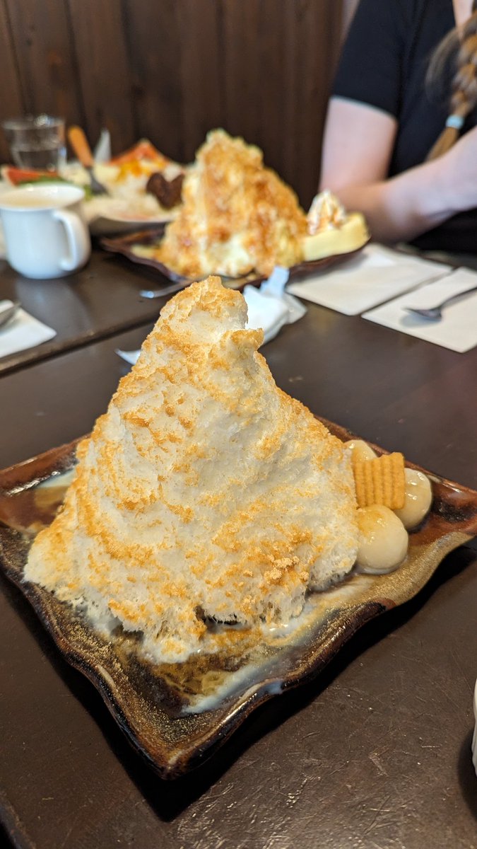 DerekT07's tweet photo. We've had lots of fun outings with Brandon and Danielle, such as going to Ohori Park and getting kakigōri, a shaved ice dessert. We're thankful for these opportunities we've had to be with them, even as they're working hard at language school each day! https://t.co/200IWK8Rin