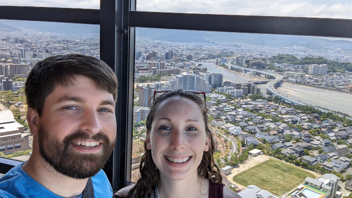 DerekT07's tweet photo. We have so enjoyed our time here in Fukuoka! We've been getting to spend lots of time with Brandon and Danielle, as well as exploring the city. On Tuesday, we went to Fukuoka Tower to get a good view of the city to get a sense of the scale of the work here. https://t.co/NErXJSX06i