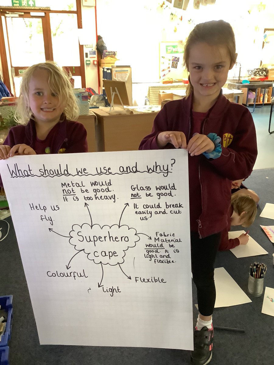 PDA_Rec's tweet photo. We have had fun planning the design for our Superhero capes. We talked about what we want our cape to be and what material would be best. We decided that fabric material would be good as it is light, flexible and soft. #pdadt https://t.co/89yuXsqelN