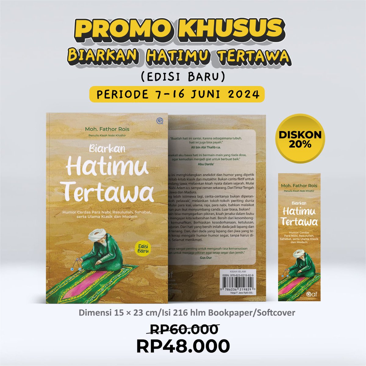 rizalmubit's tweet photo. Kembali Terbit buku *Biarkan Hatimu Tertawa* dg Cover Baru. https://t.co/gJ8fzVeU2F