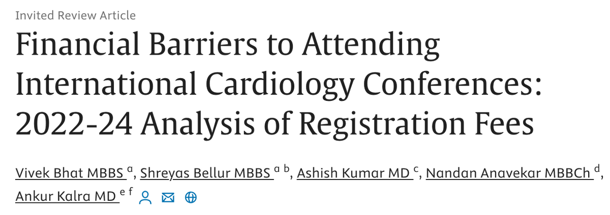 Ankur Kalra (@ankurkalramd) on Twitter photo <a href="/VivekBhatMBBS/">Vivek Bhat, MBBS</a> et al. analyzed the registration fees of major cardiology conferences worldwide. We included conferences organized by international cardiovascular societies and those representing global regions. We collected 2024 registration fees from official conference <a href="/VivekBhatMBBS/">Vivek Bhat, MBBS</a> et al. analyzed the registration fees of major cardiology conferences worldwide. We included conferences organized by international cardiovascular societies and those representing global regions. We collected 2024 registration fees from official conference