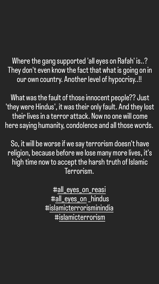 wagh_gauri's tweet photo. #AllEyesOnReasi 
#Hindus_Under_Attack 
#IslamicTerrorism https://t.co/pZXcYz3Dov