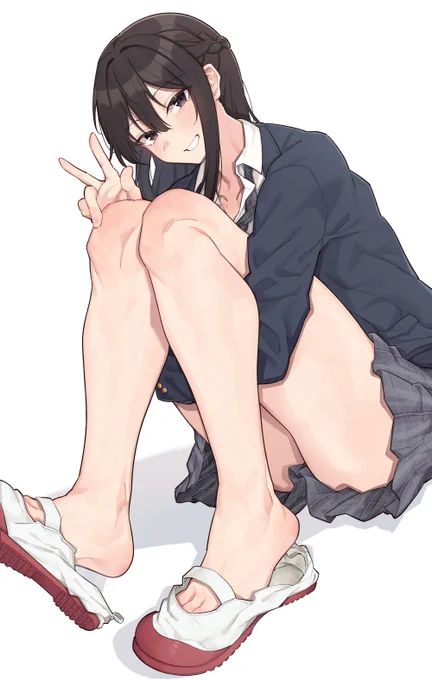 素足履き女子 