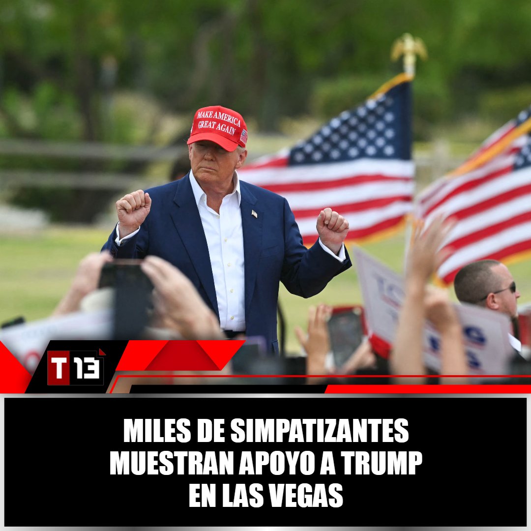 T13Noticias's tweet image. El primer #mitin de #Trump luego de la #sentencia en su contra resultó una prueba de fidelidad 😱➡ bit.ly/3KBObNf