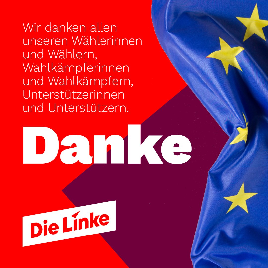 Das Ergebnis der #Europawahl zeigt, dass wir noch viel Arbeit vor uns haben, um Vertrauen zurückgewinnen. Daran werden wir hart arbeiten. 

Wir möchten hier die Gelegenheit nutzen und uns herzlich bei unseren Wählerinnen &amp; Wählern bedanken! Martin <a href="/schirdewan/">Martin Schirdewan</a>, @CaroRackete  &amp;