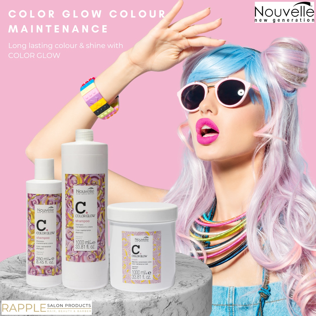 Rappleproducts's tweet image. The Color Glow range is the line designed to protect and prolong the cosmetic color of the hair and give new vigor and brightness thanks to a complete routine both in a salon and at home😃  

🛒Visit our website: rapple.co.za/?s=nouvelle+co…

#rapplesalonproducts #nouvelle #colorglow