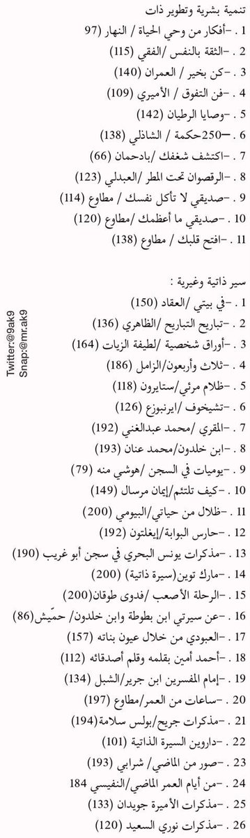 9ak9's tweet photo. لمن يُريد كُتبًا يقرأها في الإجازة.
-
هذه قائمة متنوعة من (138) كتاب يقلّ عدد صفحاتها عن الـ (200) صفحة📖
-
جمعتها تحت سقف واحد لتكون مرجعًا. https://t.co/LZ7niRVXG9