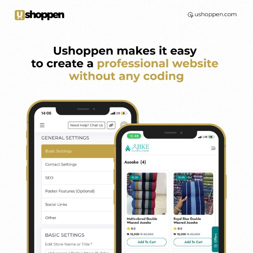 ushoppen's tweet photo. Building a professional website shouldn't be a headache. Ushoppen makes it easy - no coding, no design experience needed! Get started today and create a website that wows. #easywebsite #ushoppen #buildyourownwebsite https://t.co/15QwxuzYAs