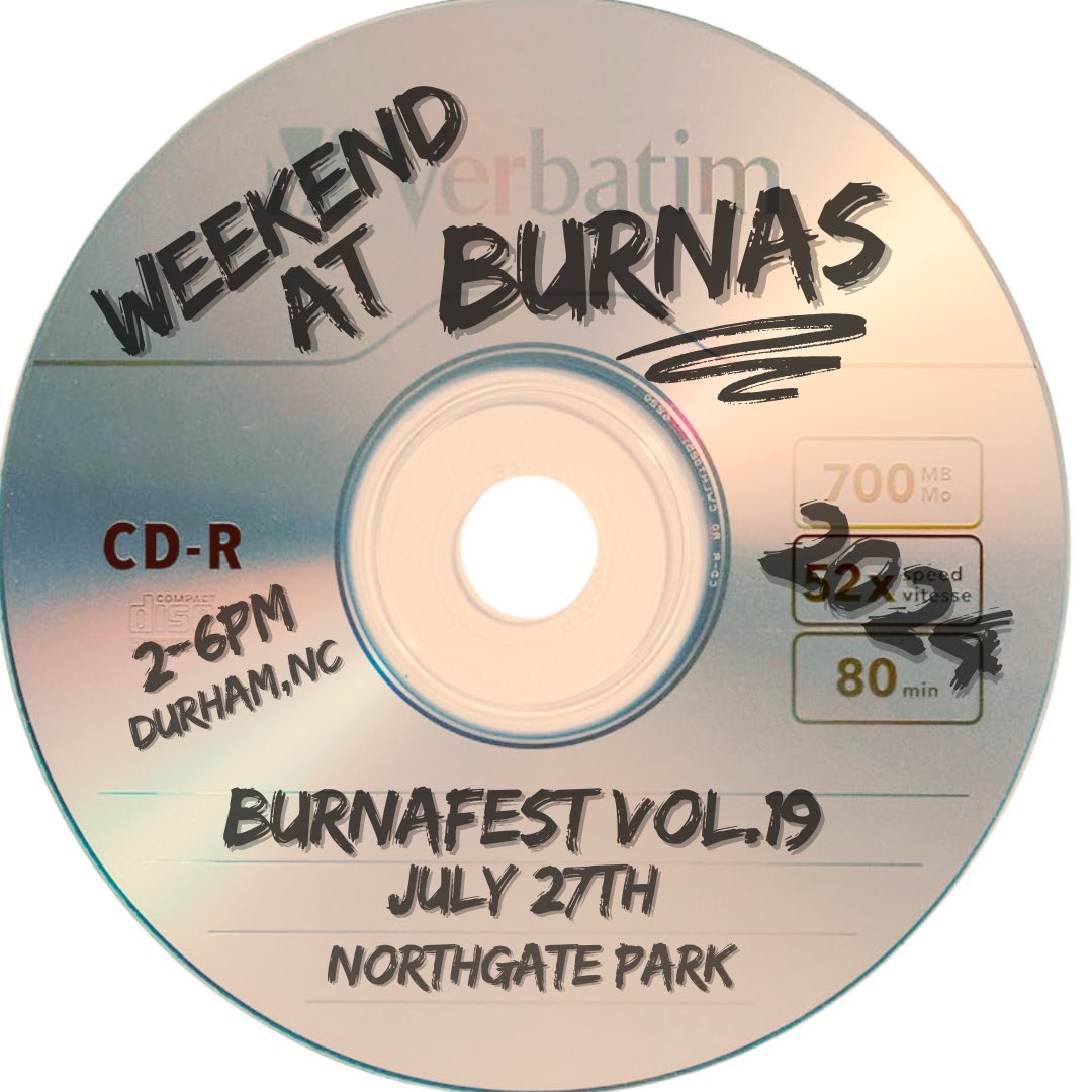 LGburna's tweet photo. I been doing this cookout so long, burning CDs was a thing when I started! Mission remains the same
Pull up and EAT 🍗#Burnafest is back 2-6pm at Northgate Park July 27th!
#weekendatBurnas #Rdu #Durham #Thingstodoindurham https://t.co/HTkd5Vgvpk