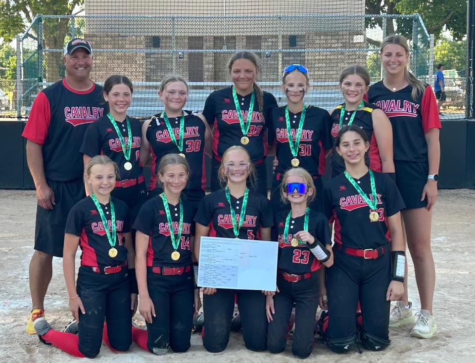 CavalrySoftball's tweet photo. 14U Brabec are district champs going undefeated in a 10-team bracket. 🏆 12U Heller brought home the gold in their massive 26-team bracket. 🥇 And 10U Stuhr showed incredible determination, battling back through a 23-team bracket to take second place! 🥈 https://t.co/AZdjSDJFZJ