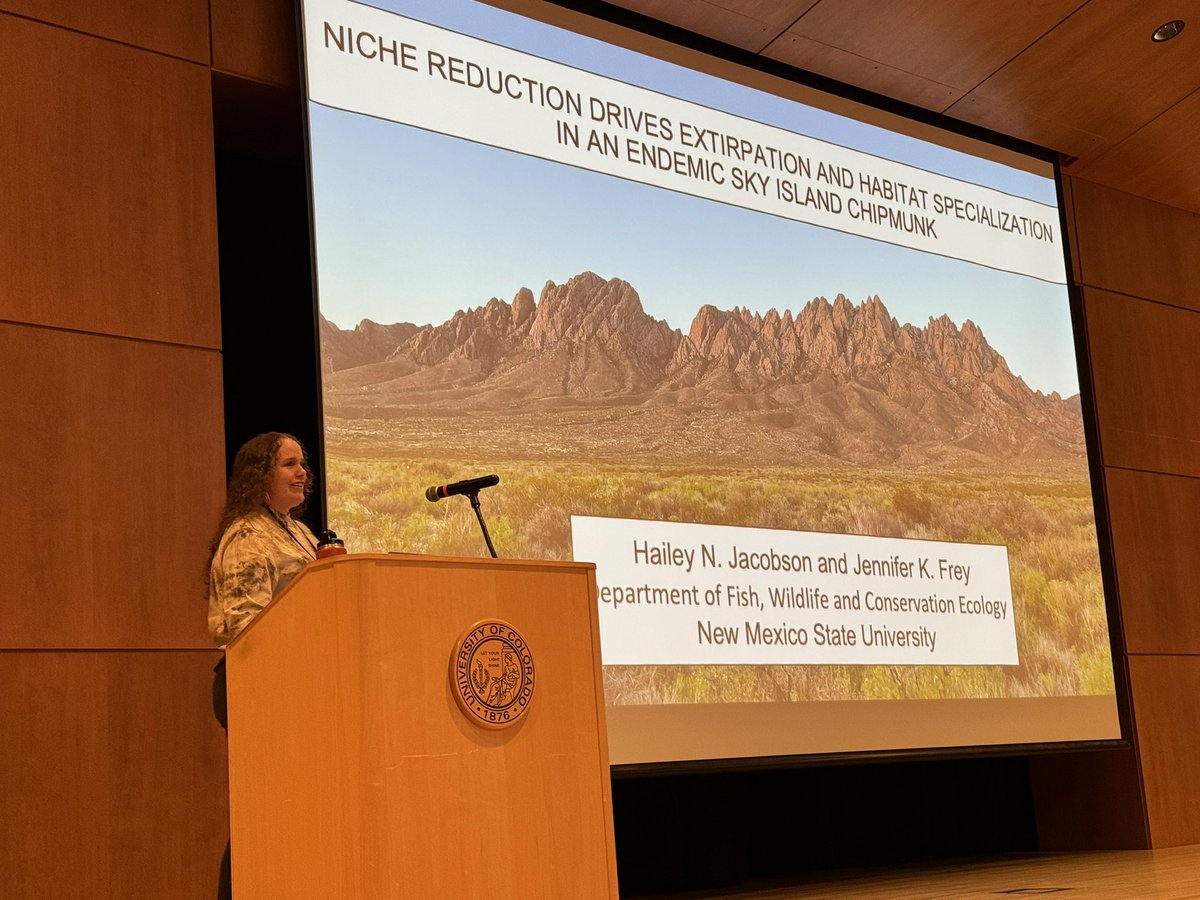 JenniferKFrey's tweet image. Super proud of my grad student @haileynjacobson for her Anne Alexander Award presentation @MammalMeetings #asmboulder @nmsu_fwce