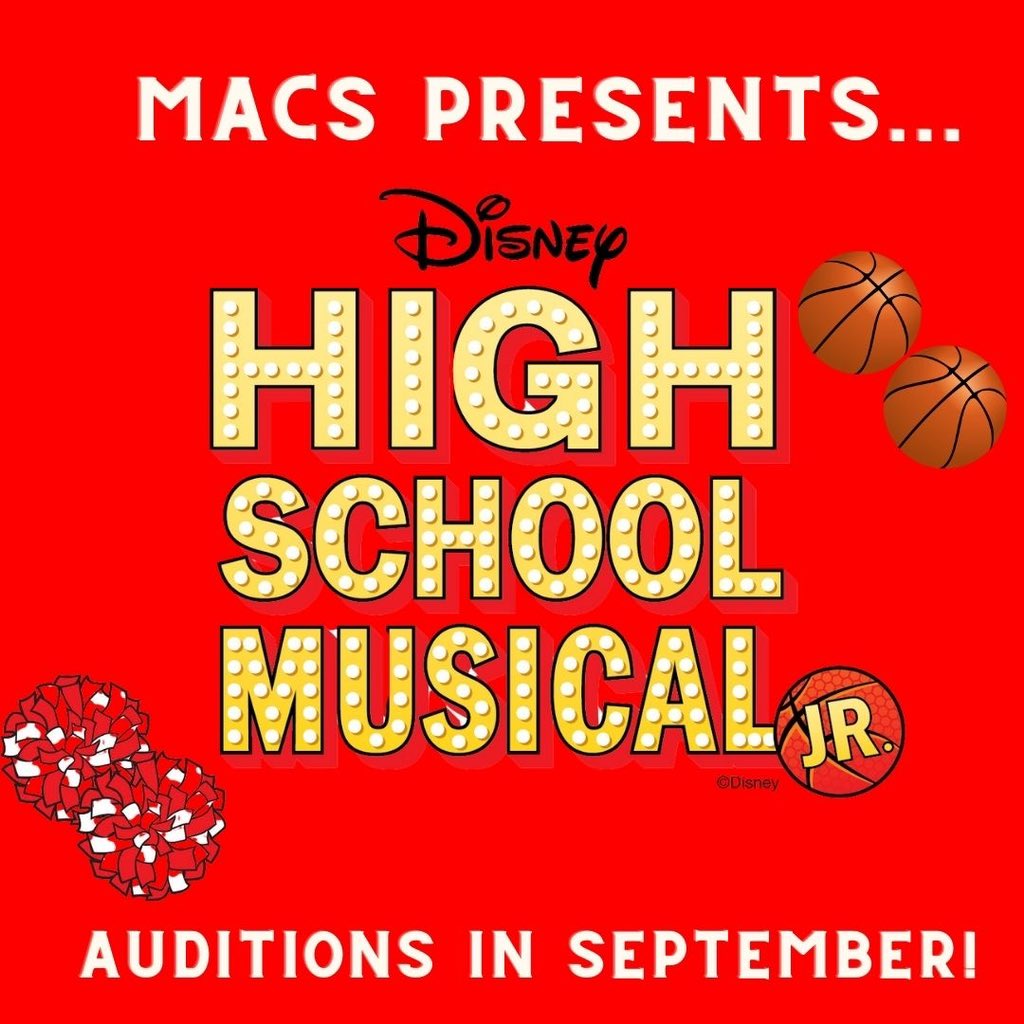 It’s official! @Main_MACS will be performing HIGH SCHOOL MUSICAL JR next year in December! Auditions start early in September! Can’t wait to see you all shine on stage! 

#gowildcats! #getyourheadinthegame