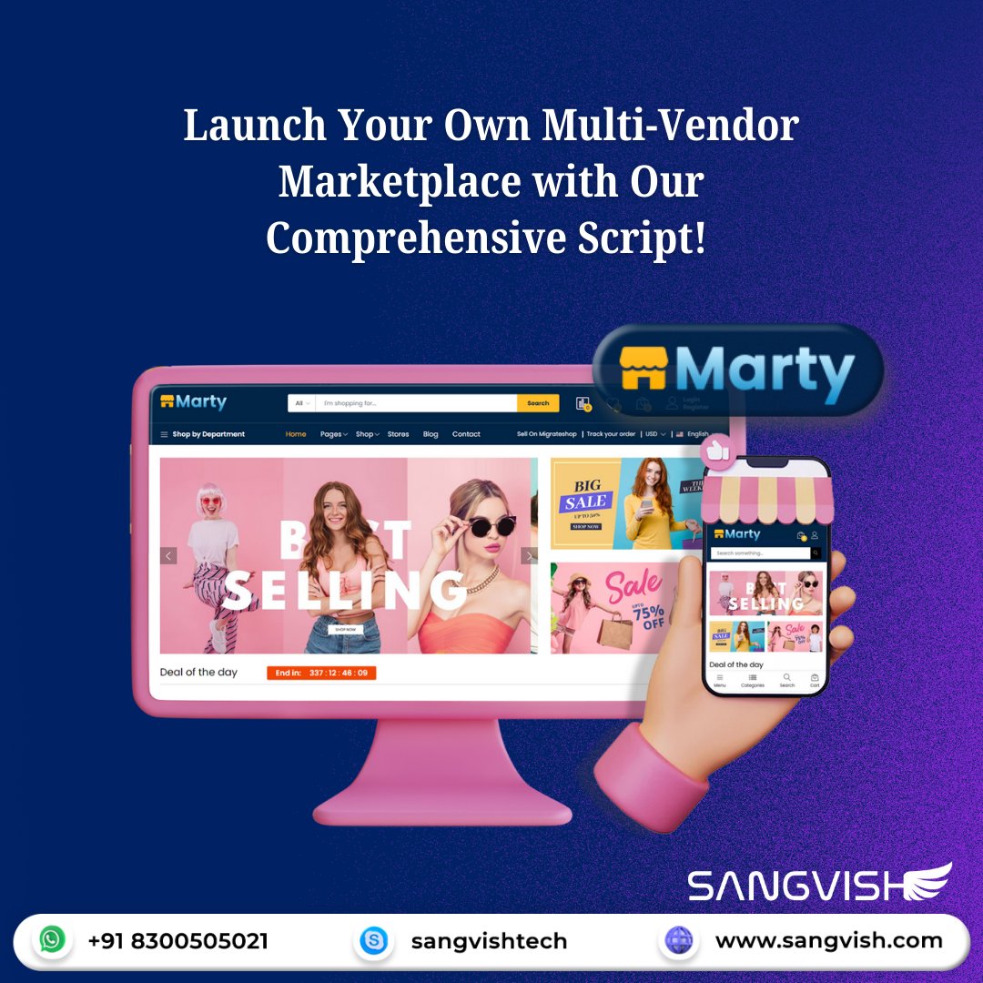 SangVishTech's tweet image. Build a powerful #eCommerce ecosystem with our multi-vendor marketplace script! Our #script has everything you need from vendor management to seamless transactions. Get started now!

Visit: sangvish.com/multi-vendor-m…

#marketplacescript #sangvish #BusinessSolutions #startups