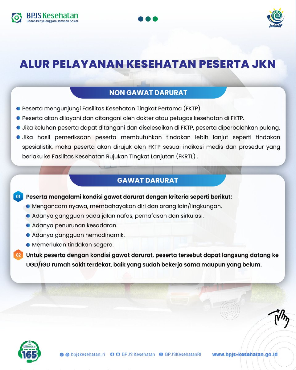 BPJSKesehatanRI's tweet photo. Begini alur berobat pakai BPJS, yang belum paham kuy merapat

#BPJSKesehatan
#GotongRoyong
#Inisiatif
#MakinMudah
#MakinCepat
#SemuaSetara https://t.co/WNme2NXYOS