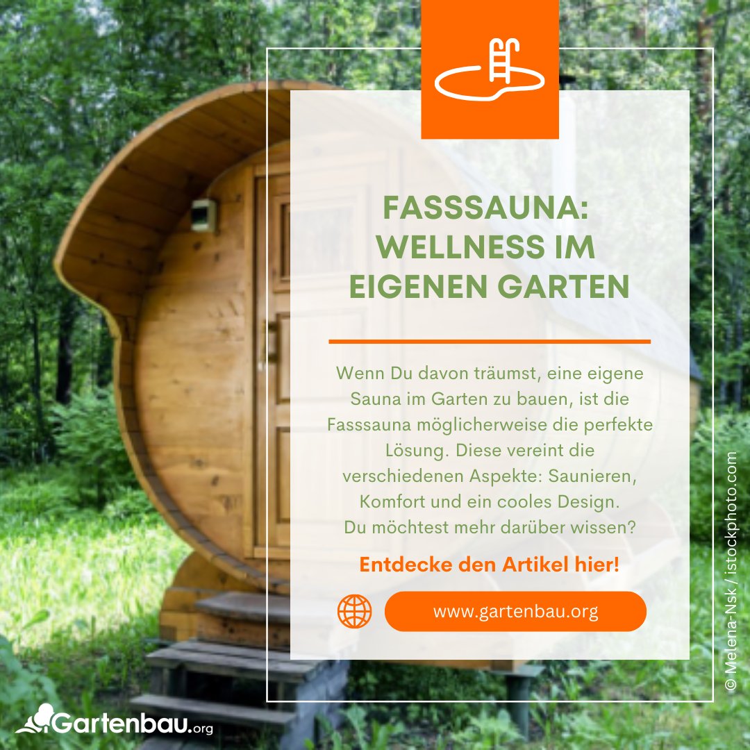 Gartenbau_org's tweet photo. 🌿 Entspannung pur direkt vor der Haustür! Erfahre in   unserem Artikel alles über die verschiedenen Arten, den Aufbau und die Kosten einer Fasssauna.🌳🛠️ Hier findest Du weitere Infos:
https://t.co/SYMwVWYjq5 #GartenbauOrg https://t.co/AWezPPLAKj