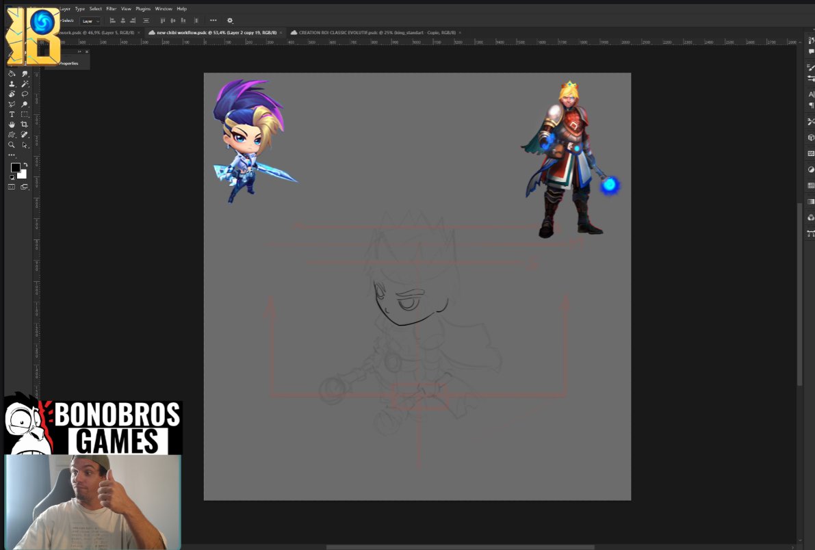 On reprend le stream @BonobrosGame  production cette semaine ! 
on fini et on anime les nouveaux skin de roi in game et on joue et parle de bonobros 😍
↘️liens du stream en dessous ↙️