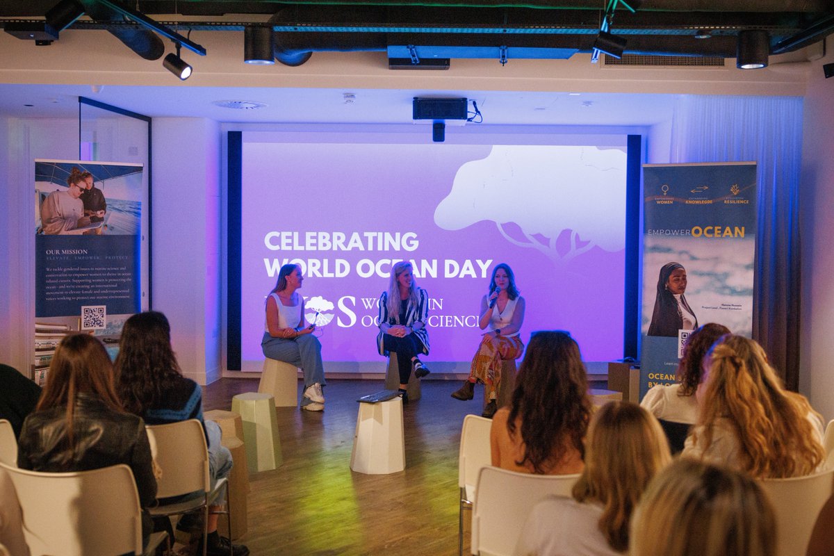 arianwenherbert's tweet photo. Celebrating #WorldOceanDay in a room full of female ocean scientists, communicators, educators, activists, entrepreneurs, storytellers and creatives with @WomeninOceanSci. My heart is so full. https://t.co/tRIdmdOozq