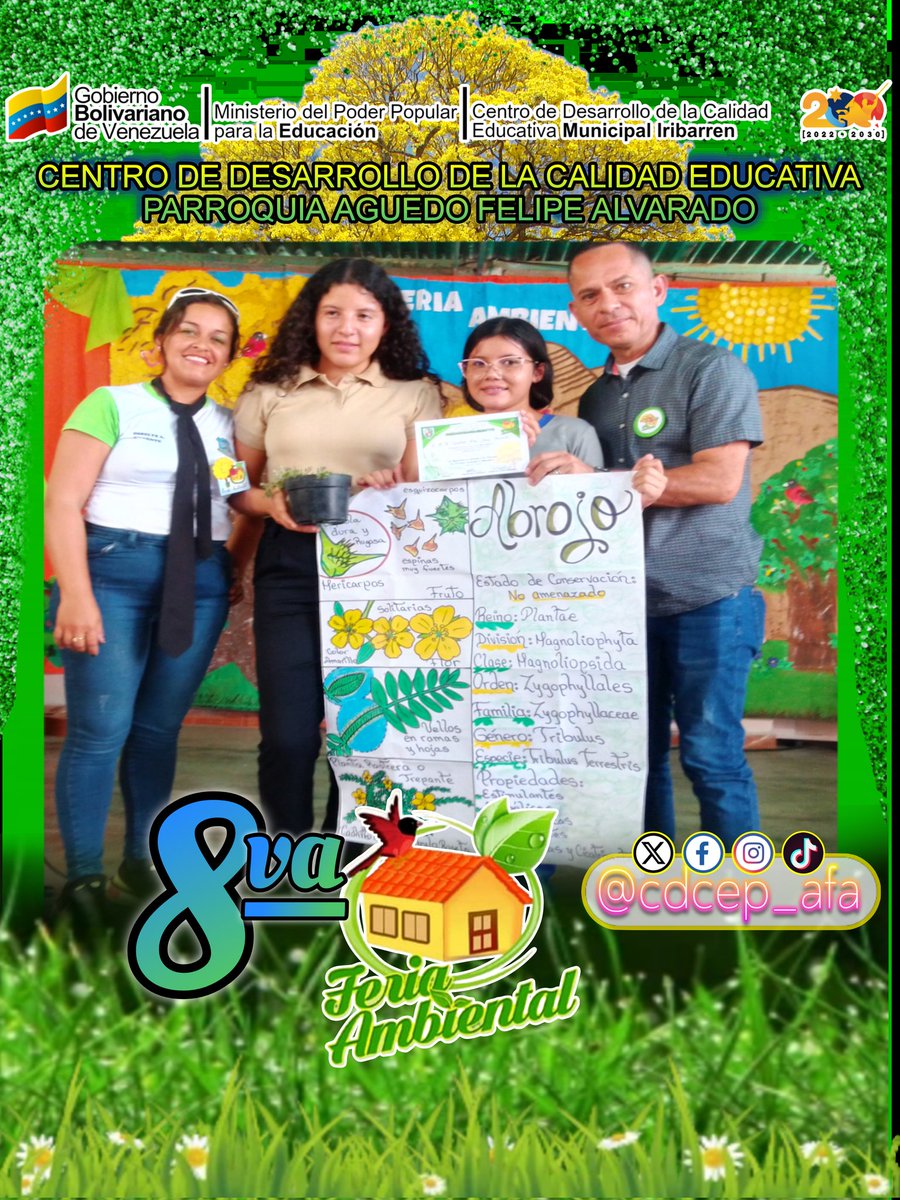 MPPE Aguedo Felipe Alvarado (@mppe_afa) on Twitter photo #10Junio Exitosa! La 8va. Feria Ambiental en nuestra parroquia AFA, dónde nuestros estudiantes compartieron sus experiencias al cuidado y presentación del medio ambiente que los rodea a través de actividades como La Reforestación.
#NicoTieneLasRiendas
<a href="/NicolasMaduro/">Nicolás Maduro</a> #10Junio Exitosa! La 8va. Feria Ambiental en nuestra parroquia AFA, dónde nuestros estudiantes compartieron sus experiencias al cuidado y presentación del medio ambiente que los rodea a través de actividades como La Reforestación.
#NicoTieneLasRiendas
<a href="/NicolasMaduro/">Nicolás Maduro</a>