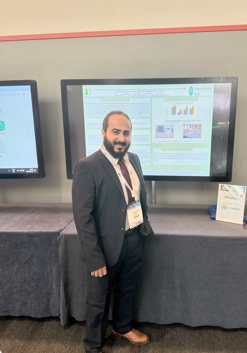 Dr.Mohammed Asiri| د. محمد عسيري (@m_y_asiri) on Twitter photo Two posters have been published at <a href="/UKIOCongress/">UKIOCongress</a> 2024.
- The use of REMS for the assessment of bone health status with T2D.
- Exploring the acceptability of REMS compared to DXA for assessing bone health in patients. Two posters have been published at <a href="/UKIOCongress/">UKIOCongress</a> 2024.
- The use of REMS for the assessment of bone health status with T2D.
- Exploring the acceptability of REMS compared to DXA for assessing bone health in patients.
