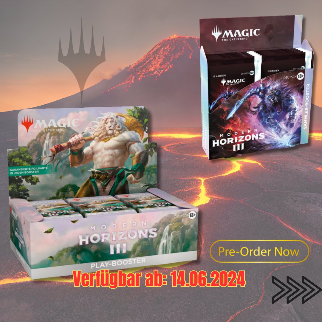 GatetotheGames's tweet photo. Am Freitag feiert das dritte Set von #MagictheGathering #ModernHorizons #Release.
#ModernHorizons3 bringt neue Karten in das Modern-Format.
Die #CommanderDecks gibt es diesmal auch als Collector’s Edition.
https://t.co/8HohuY9rgg
#gttg #mtg #modernHorizonsIII #blackLotus #vvk https://t.co/MQWCmT8NYE