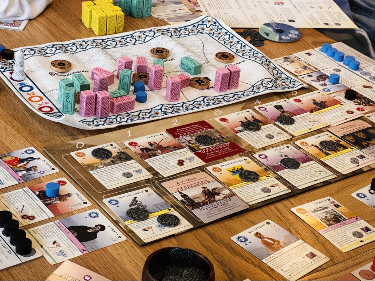 A Pamir Gest of Penning. Three great games about covert operations, royal interlocutors, and dramatic turns of fortune…

#boardgames