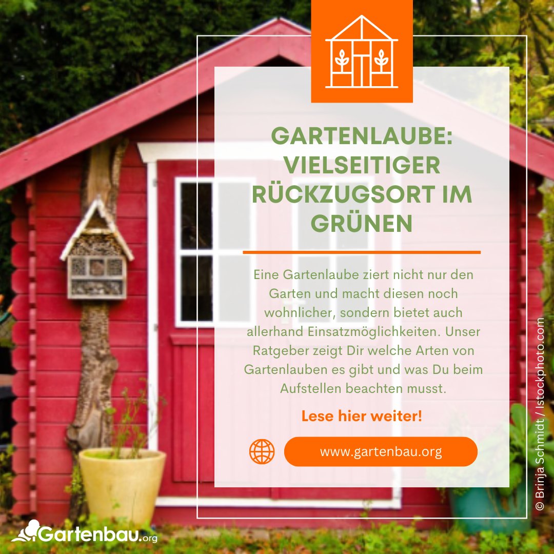 Gartenbau_org's tweet photo. Entdecke die Magie einer Gartenlaube: Ein vielseitiger   Rückzugsort im Grünen, der zum Träumen, Entspannen und Genießen einlädt!   🌿💫 
Lass Dich inspirieren und erfahre, wie Du Deinen eigenen grünen Rückzugsort gestalten kannst. 
💚🏡 
https://t.co/7KBCnq7Tmu
#GartenbauOrg https://t.co/7lgsoryOgH