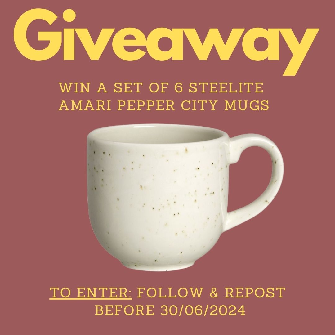 Time for our June giveaway, and this one is for all those hot drink lovers! 🎊

This month we’re giving away a set of 6 Steelite Amari City Mugs, a stunning design with delicate glaze flecks and a Nordic shape. 

To enter share &amp; repost by 30/06/24

#Giveaway #Win #JuneGiveaway