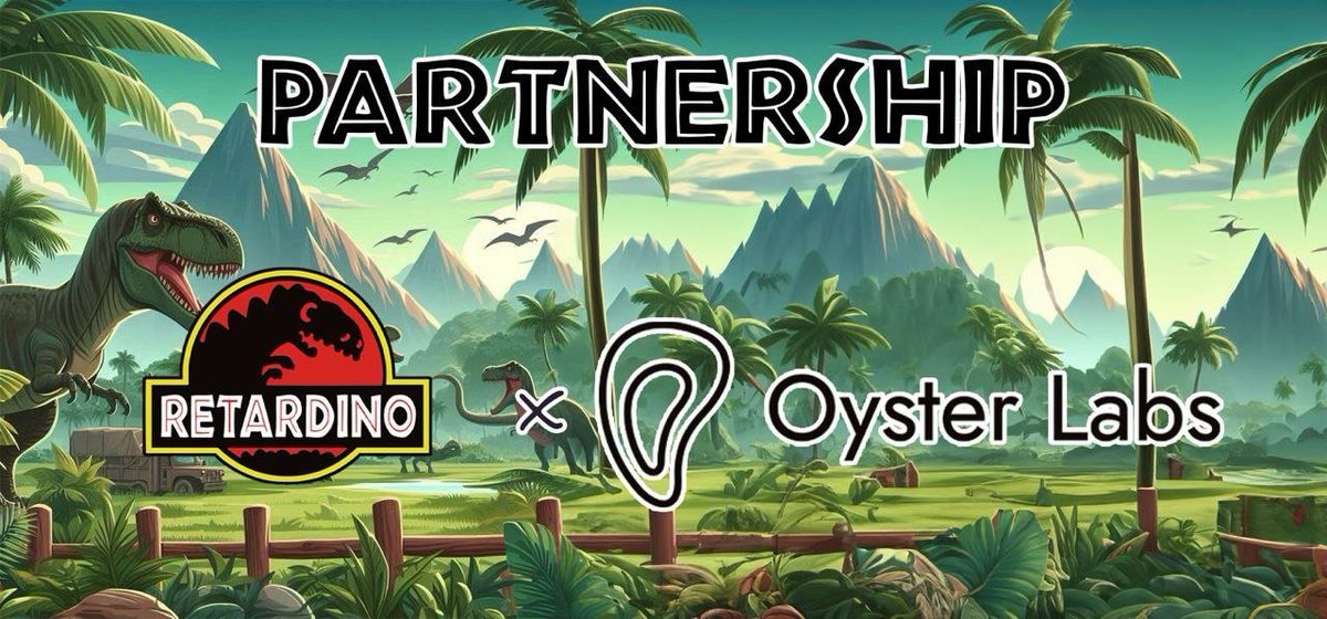 RetarDino X Oyster Labs Partnership Announcement &amp; Giveaway! 

🦖 X 🦪

💎We are thrilled to announce our partnership with <a href="/RetardinoTON/">RetarDino🦖</a> 

👉 RetarDino.cc

1.5% of $Retardino supply will be airdropped to Universal Phone Founders. We're giving away 15 WL spots for a