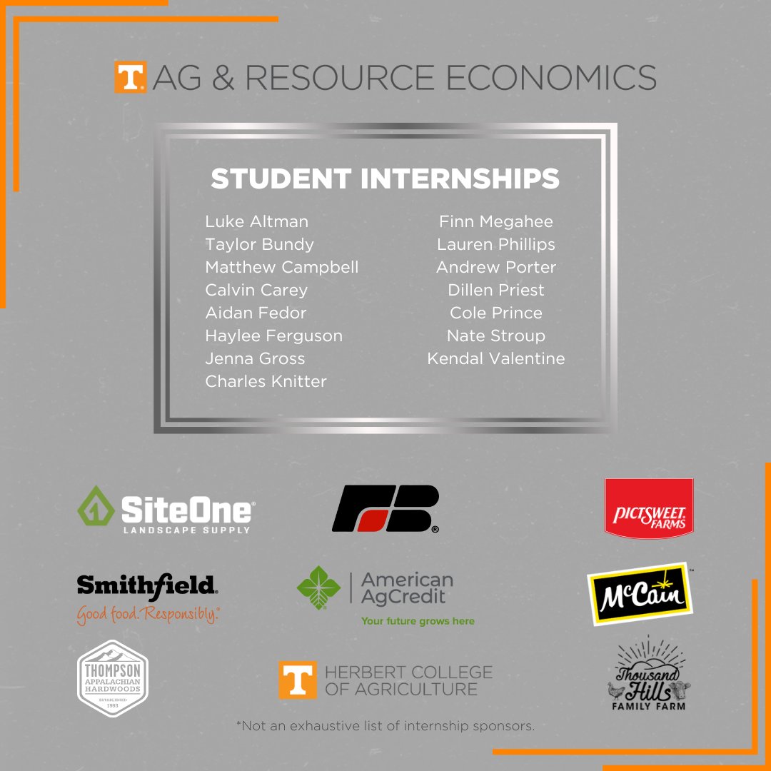 UTAgResEcon's tweet image. Our #AREC students are working hard 💪 this summer, gaining valuable experience through key internships! Keep up the great work! 🙌

 #SummerInternship #InternshipExperience @UTIAg @UT_Herbert