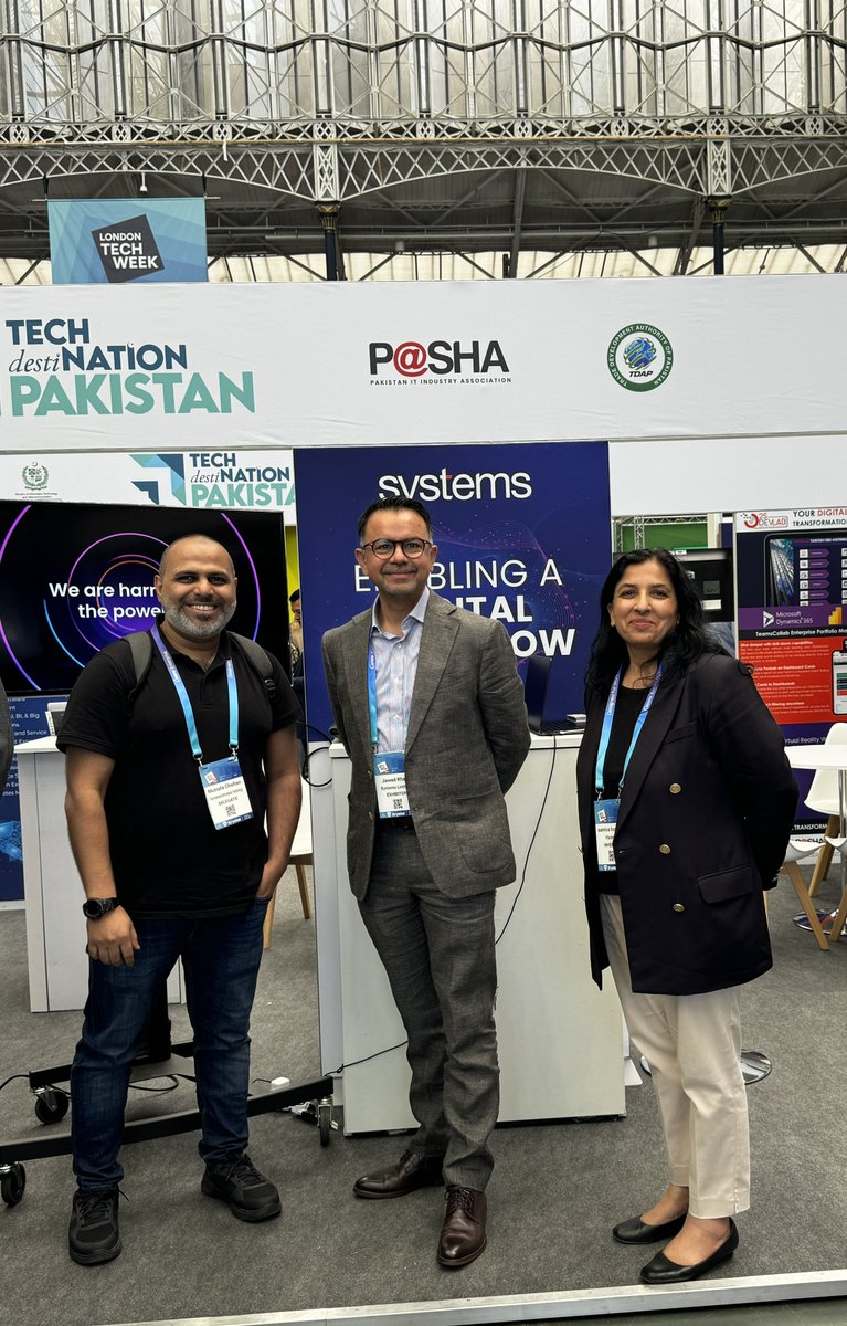 SystemsLtd's tweet image. Discover how your business can thrive in this new era at booth 8, Tech Destination, Pakistan Pavilion at Olympia London, from June 10 to 12.
#ReimagineTomorrow #ReimagineTech