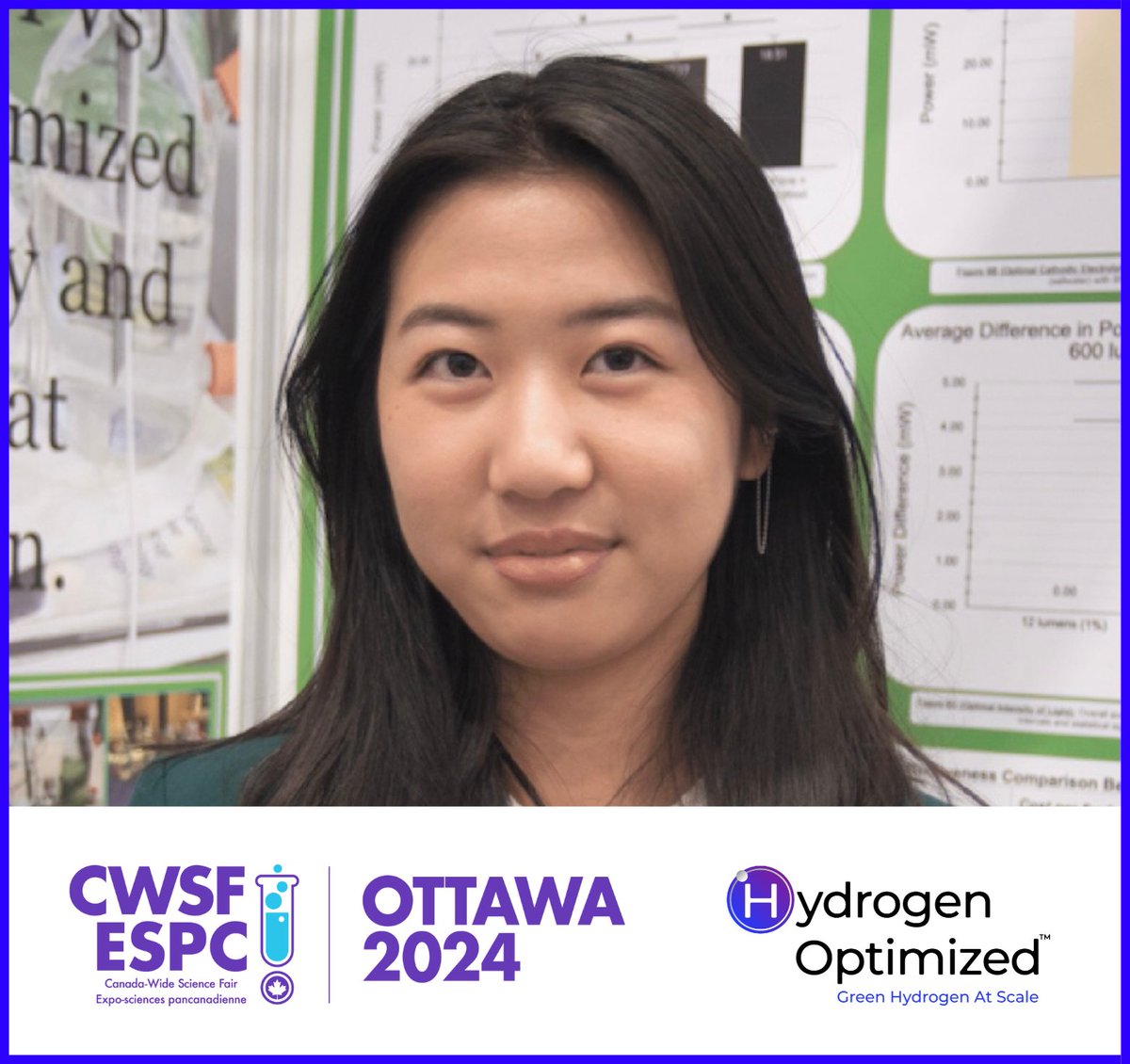 h_optimized's tweet image. Congratulations to Grade 11 student Veronica Guo for winning the #HydrogenOptimized Green Energy Award at #CWSF2024! #STEM

Details: hydrogenoptimized.com/veronica-guo-w…